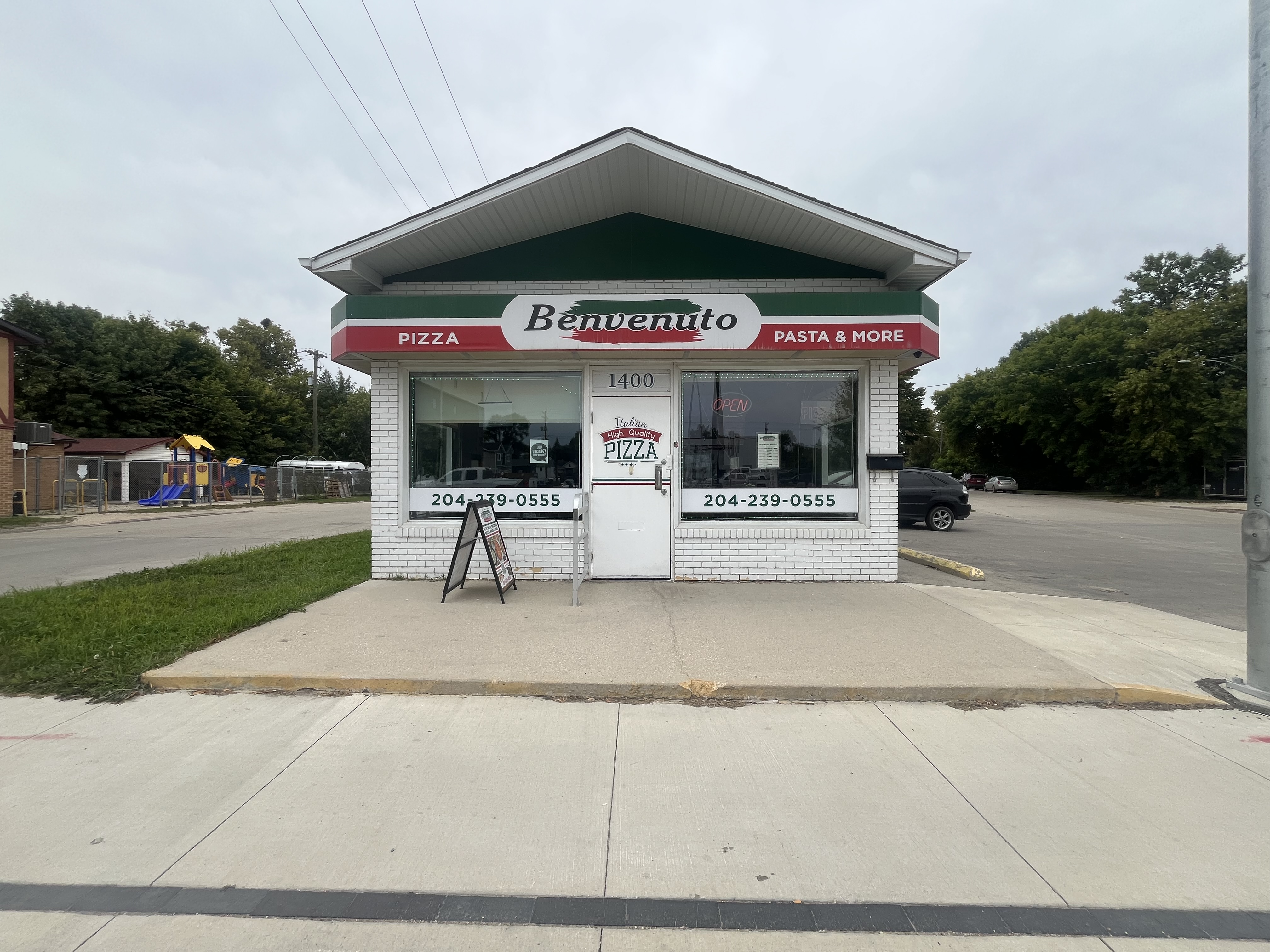 Benvenuto Pizza storefront in Portage la Prairie